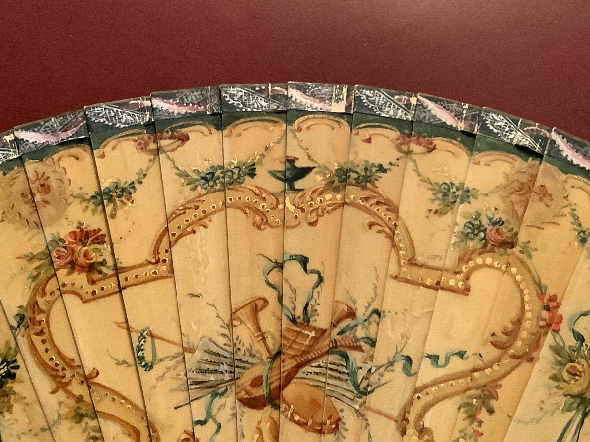 Broken Fan “martin Varnish” 18th Century -photo-3