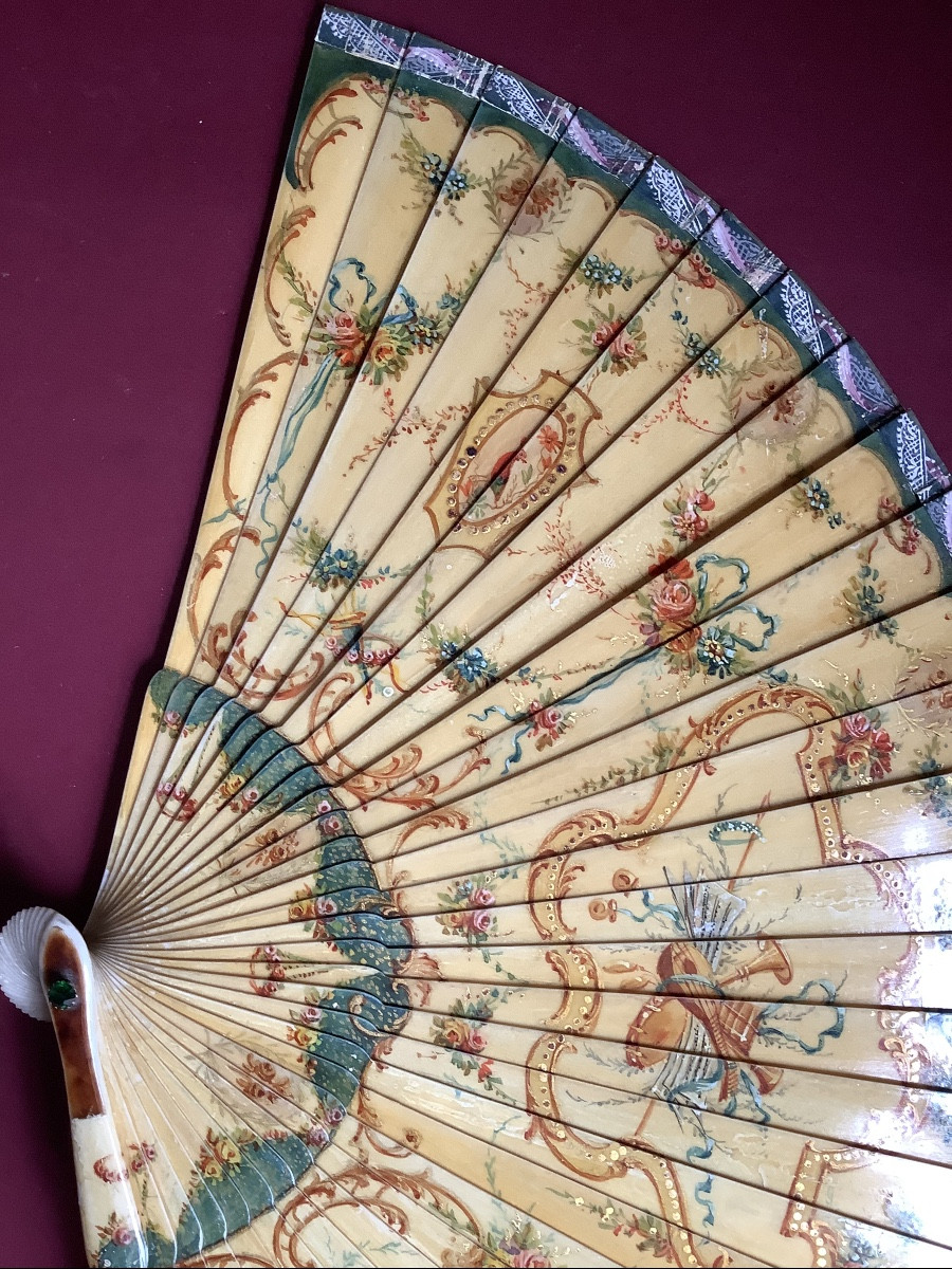 Broken Fan “martin Varnish” 18th Century -photo-2