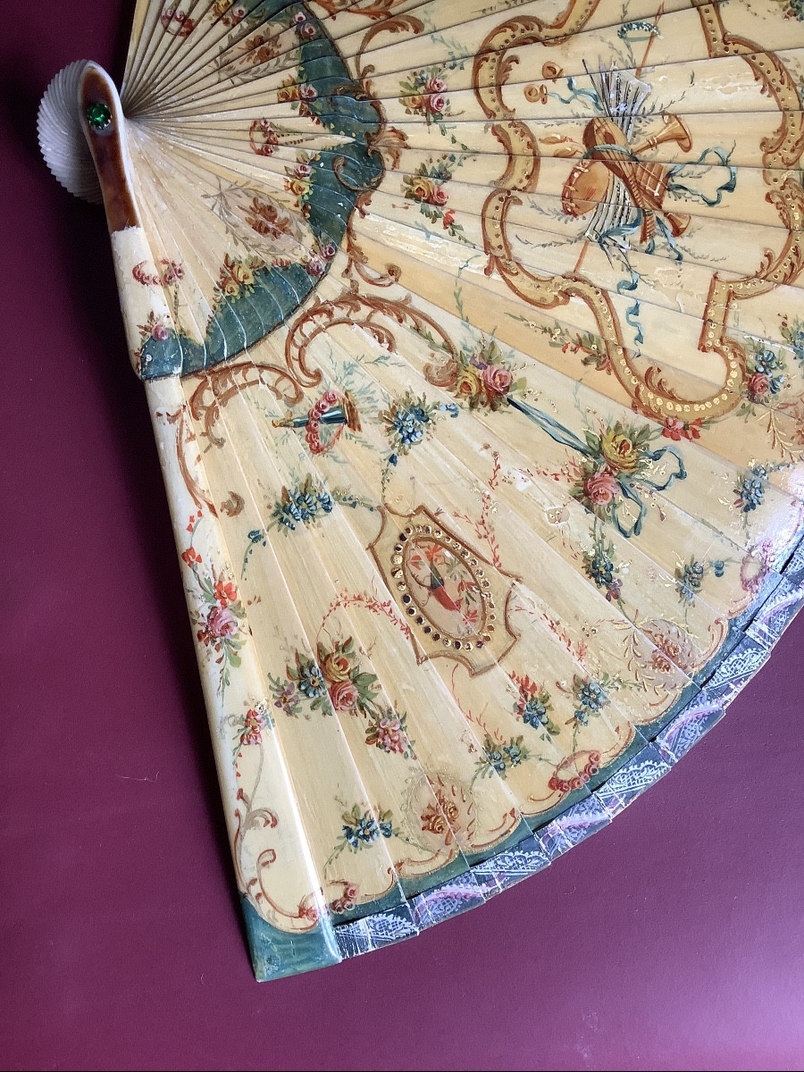 Broken Fan “martin Varnish” 18th Century -photo-3