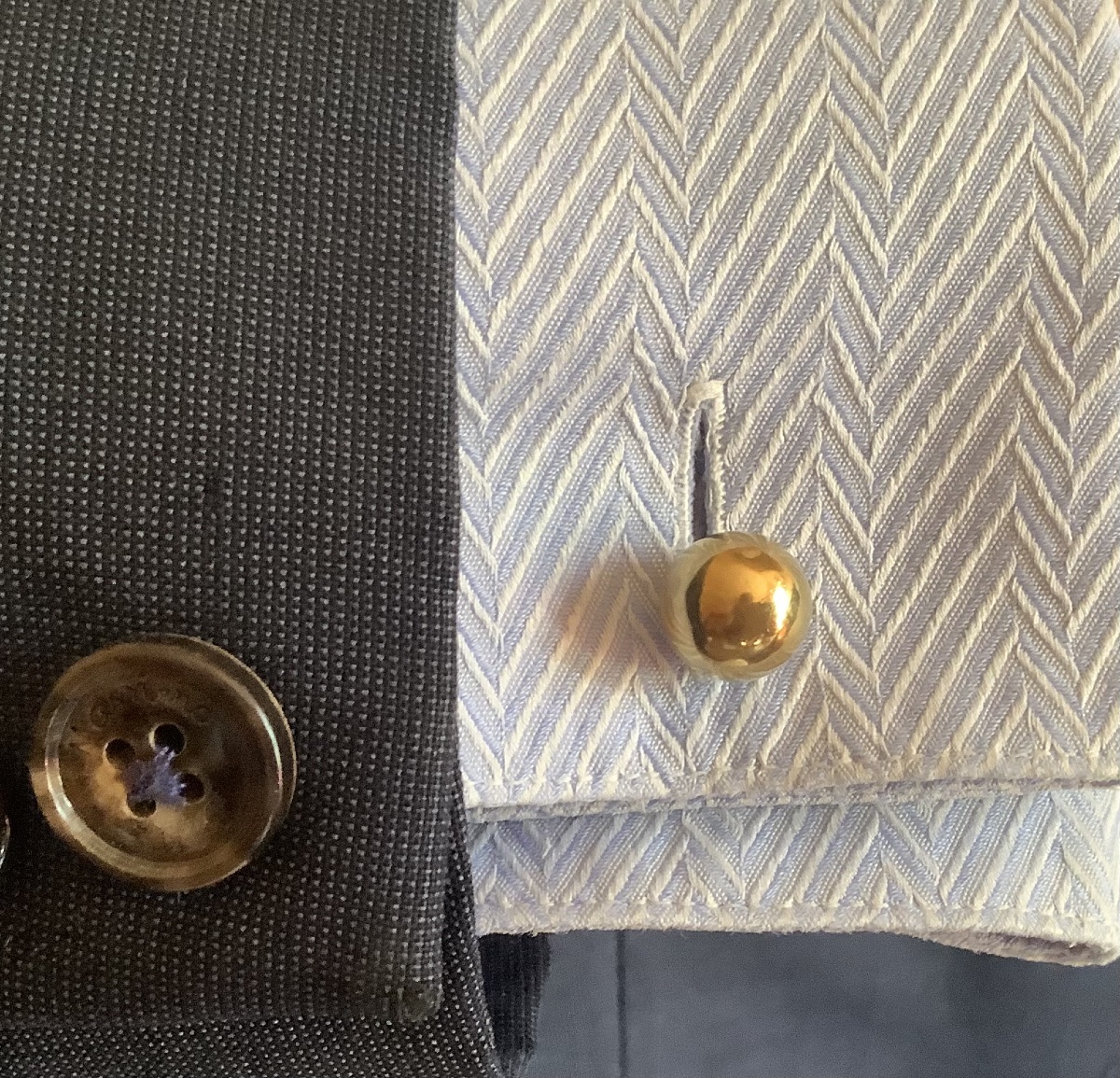 Paire de boutons de manchettes en or 18 K-photo-2