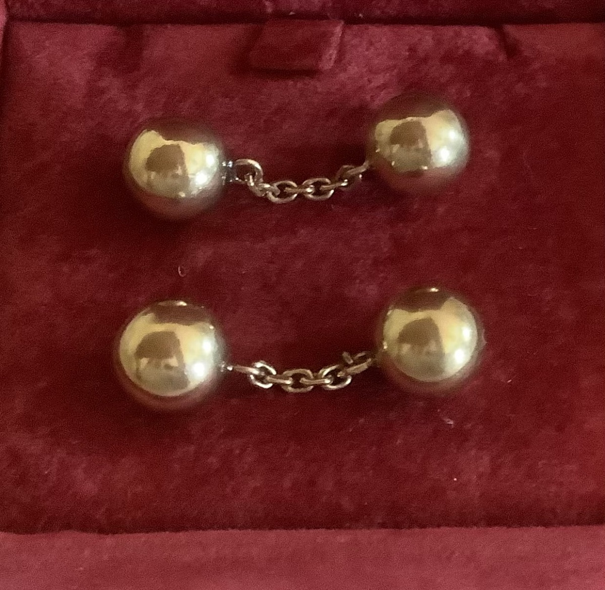 Paire de boutons de manchettes en or 18 K-photo-3
