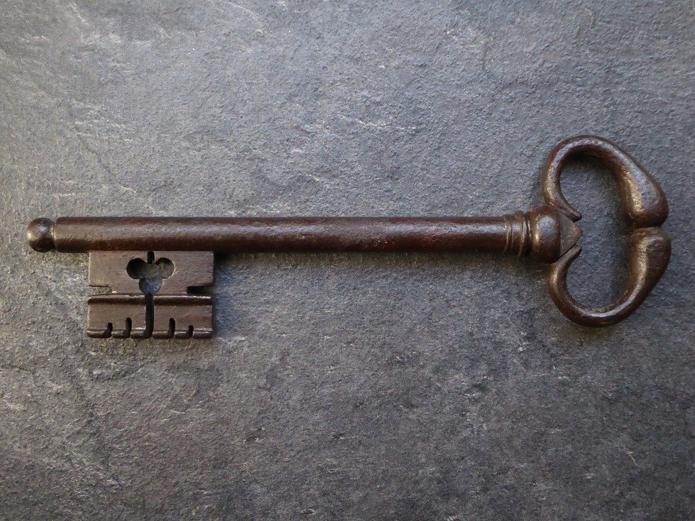 Large 18th Century Wrought Iron Key