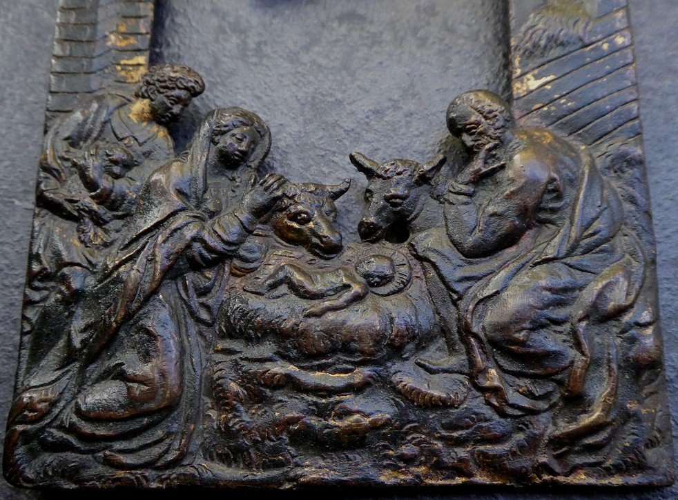Adoration Of The Shepherds - Beautiful Openwork Bronze Plaquette Ca. 1600-photo-1