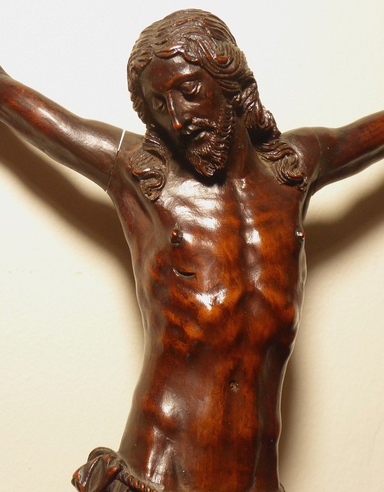 Christ In Carved Boxwood From The 17th Century-photo-3