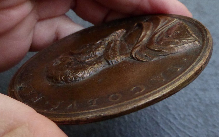Rare Medal By Steven Van Herwijck - 1559 - On The Back Rare Plaquette Isaac Blessing Jacob-photo-7