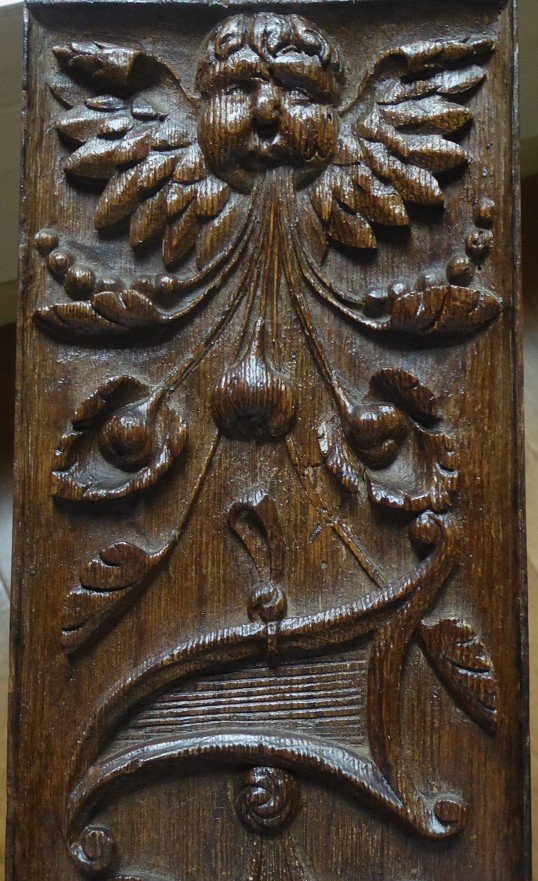 Renaissance Panel In Carved Oak - 16th Century-photo-4