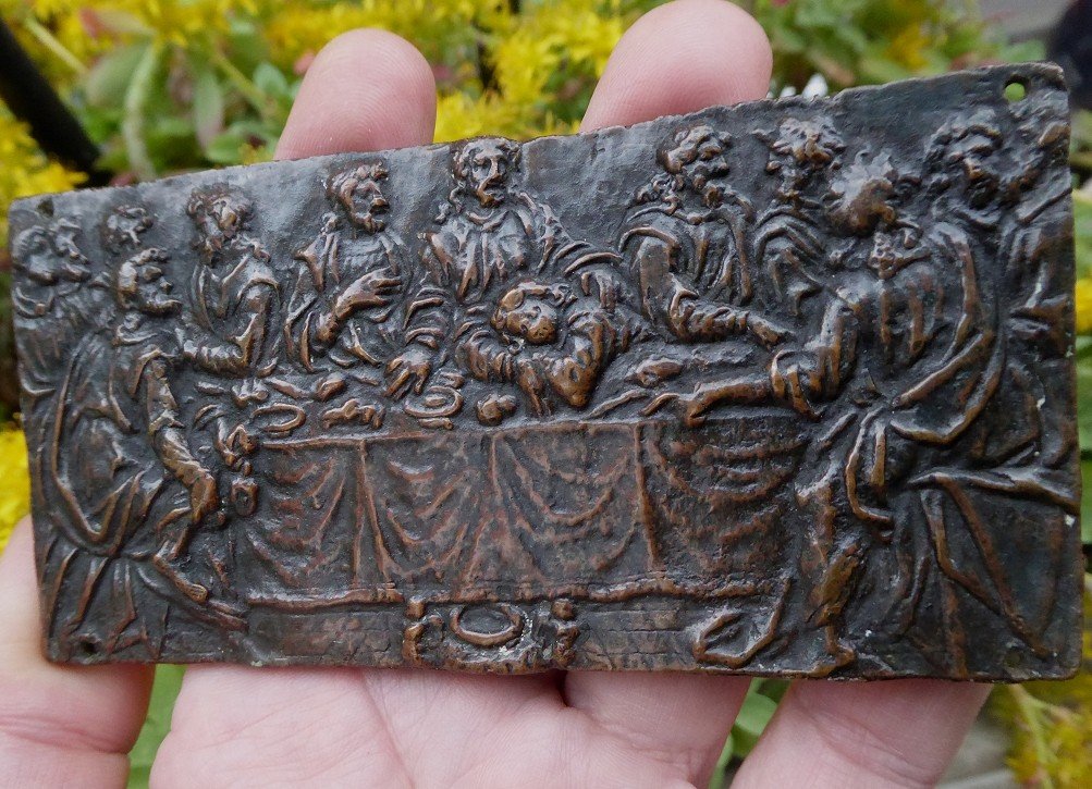 La Dernière Cène - Italie XVIe Siècle - Plaquette En Bronze-photo-5
