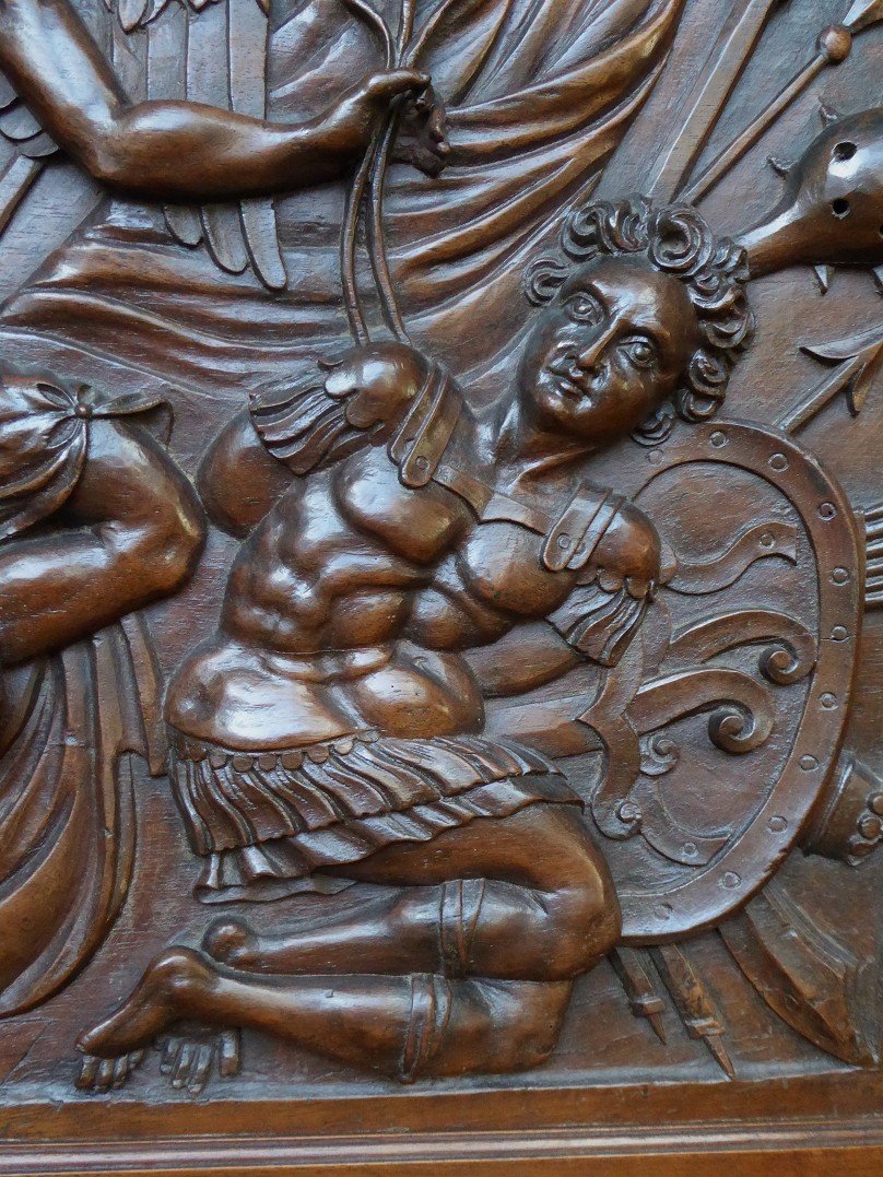Large Carved Walnut Panel From The 16th Century-photo-6