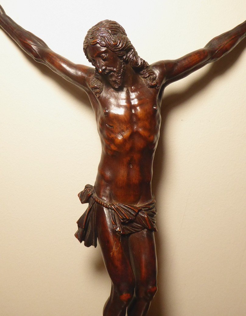 Christ In Carved Boxwood From The 17th Century-photo-3