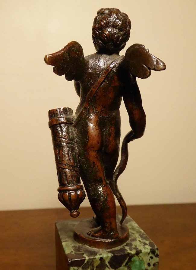 Cupidon En Bronze Italie XVIIe Entourage De Roccatagliata-photo-4