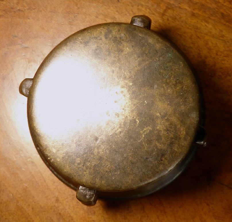 16th Century Bronze Mortar Decorated With Gothic Letters-photo-3