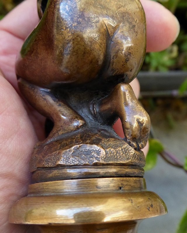 Venus Ou Nymphe Accroupie En Bronze d'Après Giambologna, Italie XVIIe Siècle-photo-8