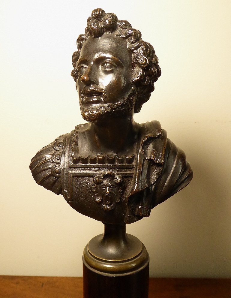 Buste d'Homme En Bronze d'Après La Renaissance, époque XVIIIe Siècle-photo-3