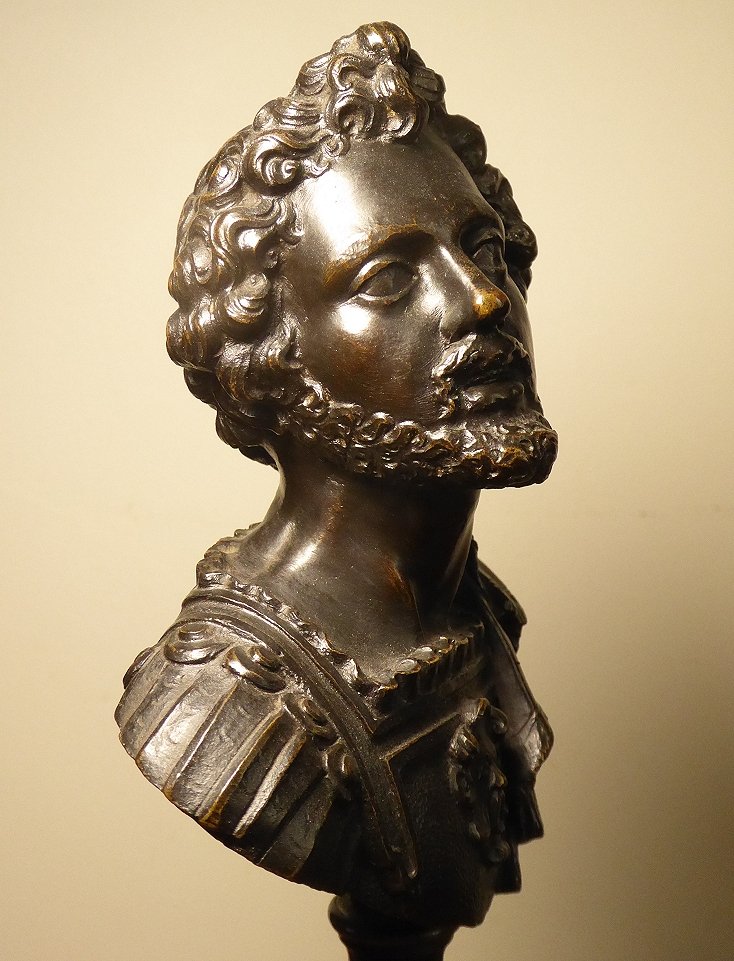 Buste d'Homme En Bronze d'Après La Renaissance, époque XVIIIe Siècle-photo-4