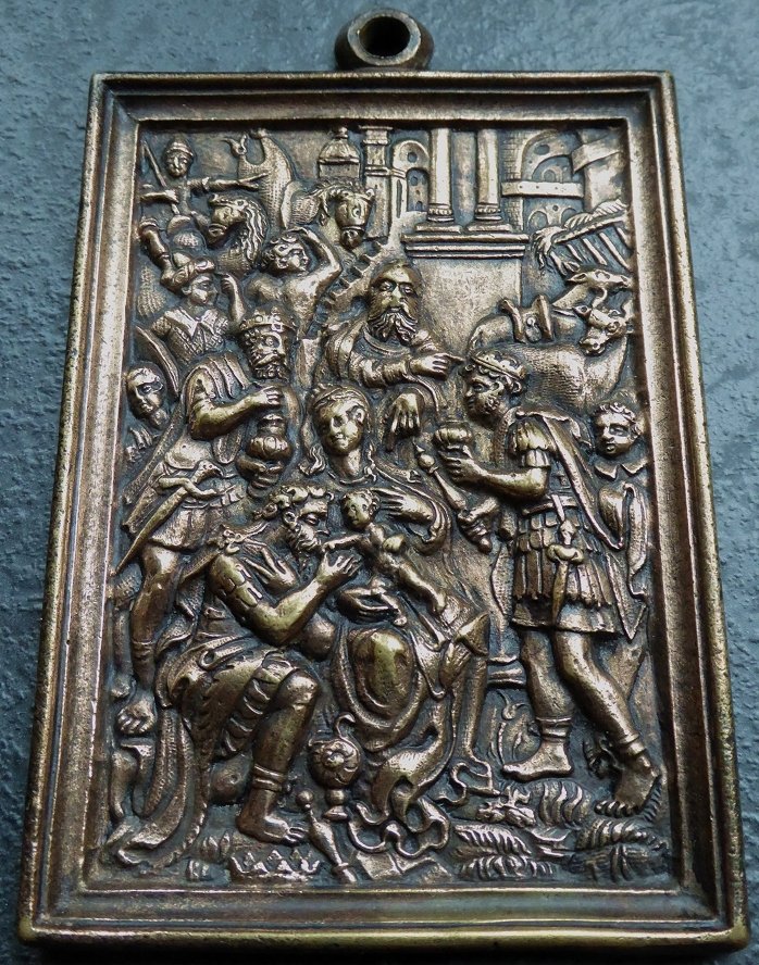 The Adoration Of The Magi - Bronze Plaquette From The Early 17th Century-photo-2