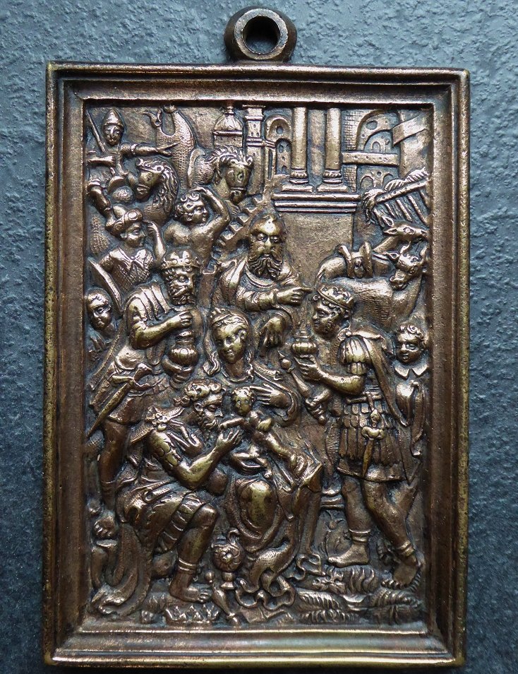 The Adoration Of The Magi - Bronze Plaquette From The Early 17th Century-photo-4