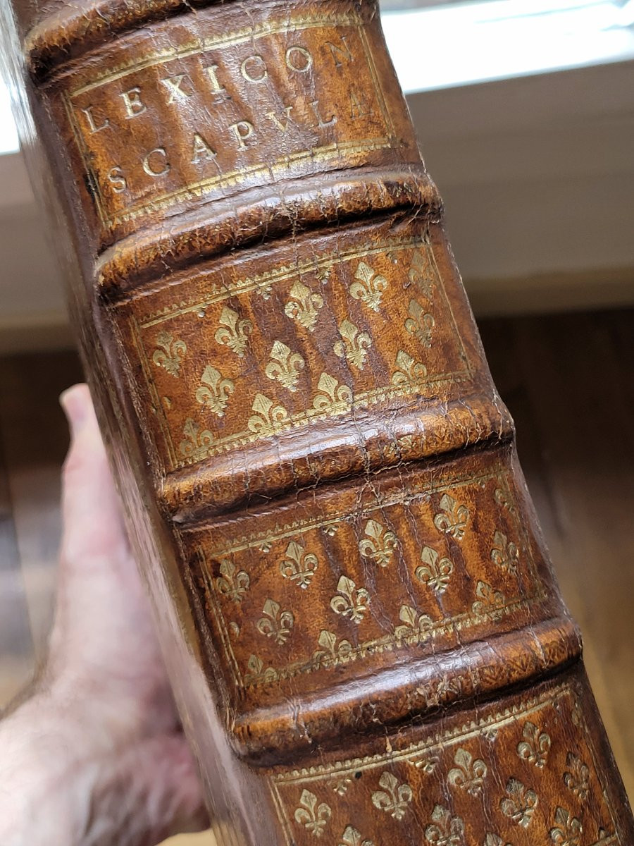 Large 17th Century Book, 1663 - Folio - Binding With The Coat Of Arms Of The Parliament Of Rouen-photo-3
