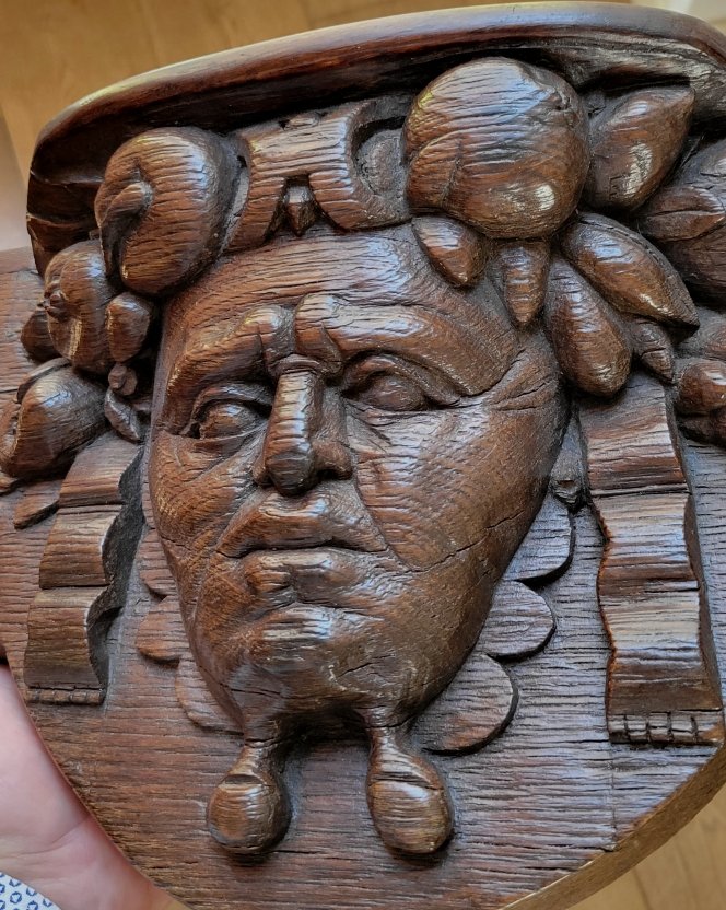 Oak Satyr Misericorde, France, Late 16th Century-photo-3