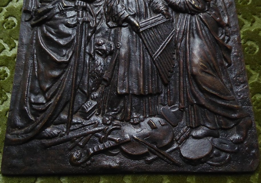 The Ecstasy Of Saint Cecilia - Bronze Plaque, Italy, 17th Century - Large Plaquette-photo-4
