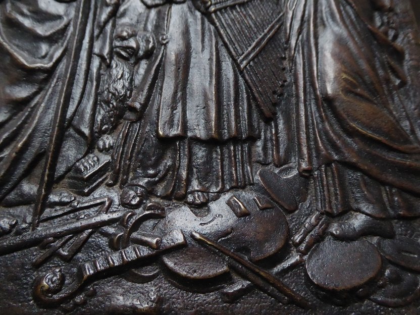The Ecstasy Of Saint Cecilia - Bronze Plaque, Italy, 17th Century - Large Plaquette-photo-2