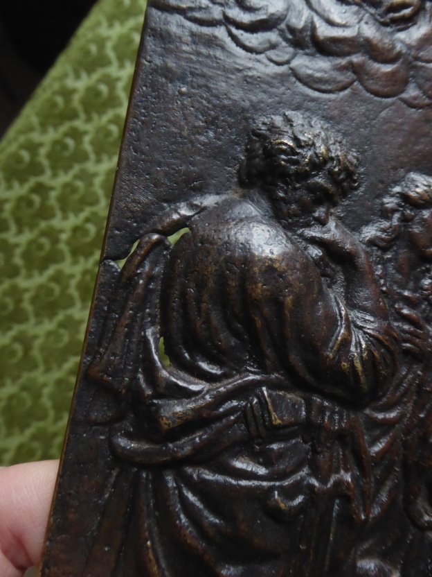The Ecstasy Of Saint Cecilia - Bronze Plaque, Italy, 17th Century - Large Plaquette-photo-3