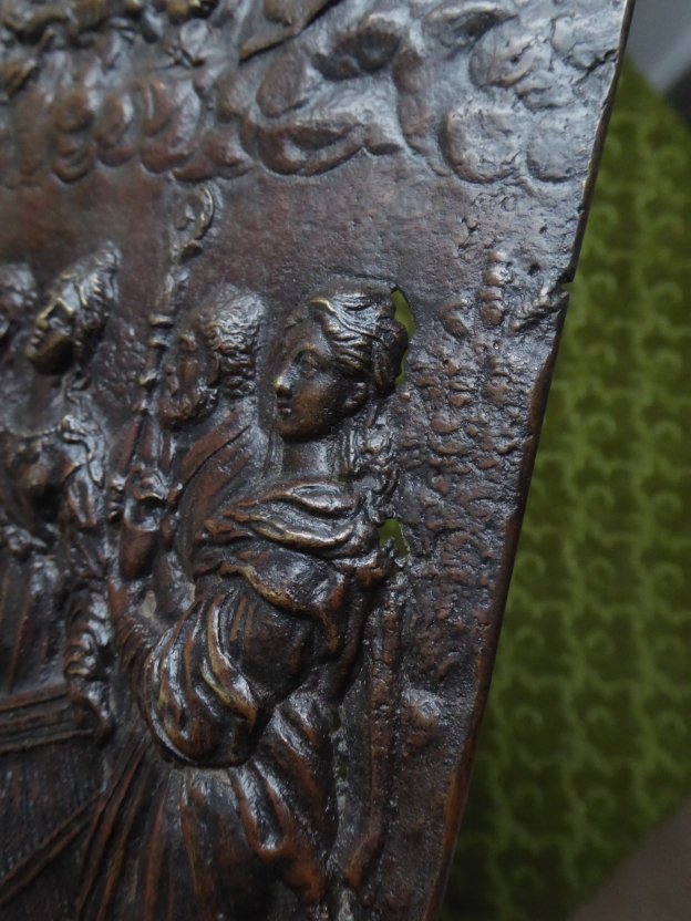 The Ecstasy Of Saint Cecilia - Bronze Plaque, Italy, 17th Century - Large Plaquette-photo-4