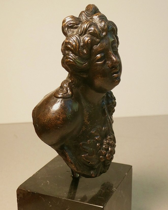 Buste d'Applique En Bronze Italie Venise XVIe XVIIe Siècle-photo-3