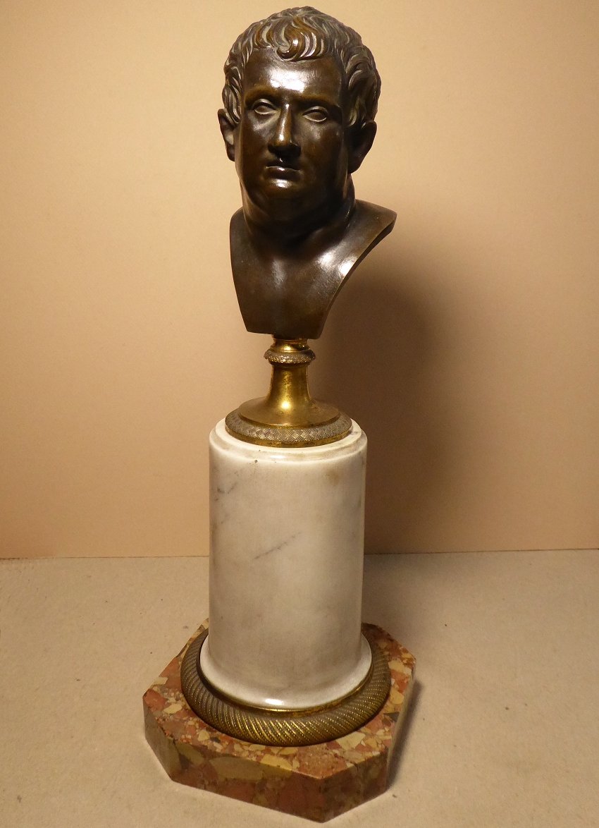 Bronze Bust Of Emperor Vitellius By Righetti Late 18th Or Early 19th Century-photo-2