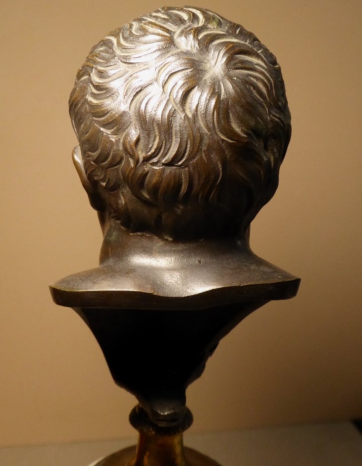 Bronze Bust Of Emperor Vitellius By Righetti Late 18th Or Early 19th Century-photo-2