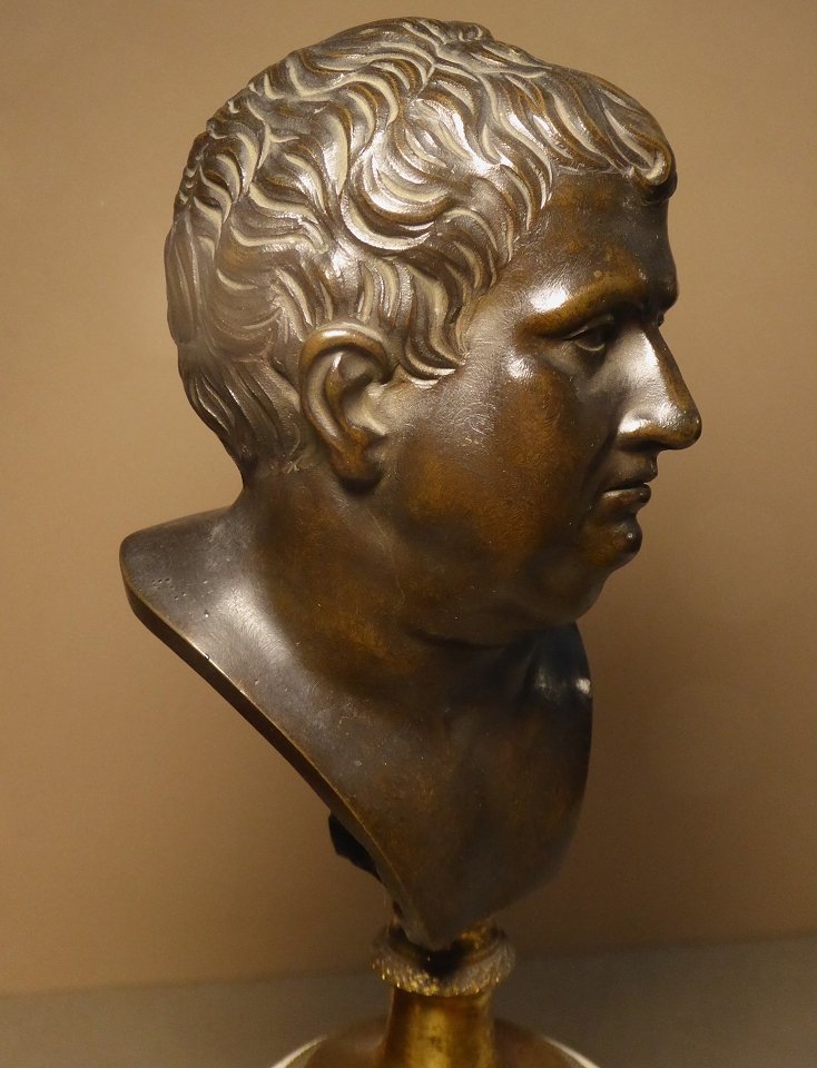 Bronze Bust Of Emperor Vitellius By Righetti Late 18th Or Early 19th Century-photo-3
