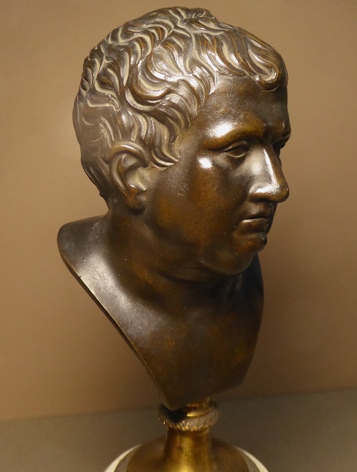 Bronze Bust Of Emperor Vitellius By Righetti Late 18th Or Early 19th Century-photo-4
