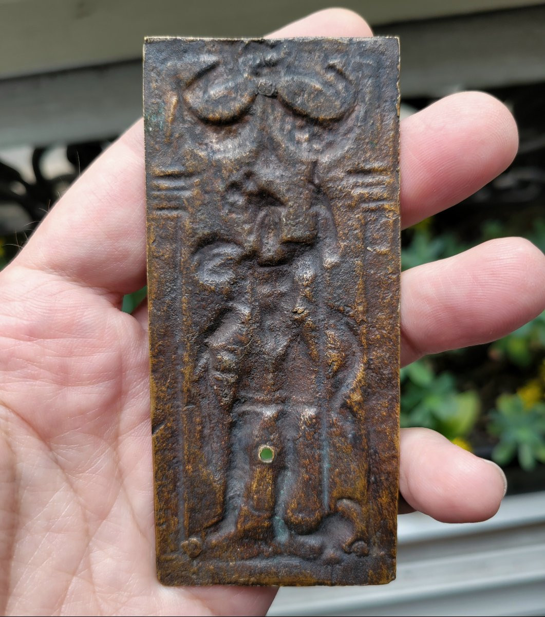 Late 16th-century Bronze Plaquette Depicting A Warrior-photo-2
