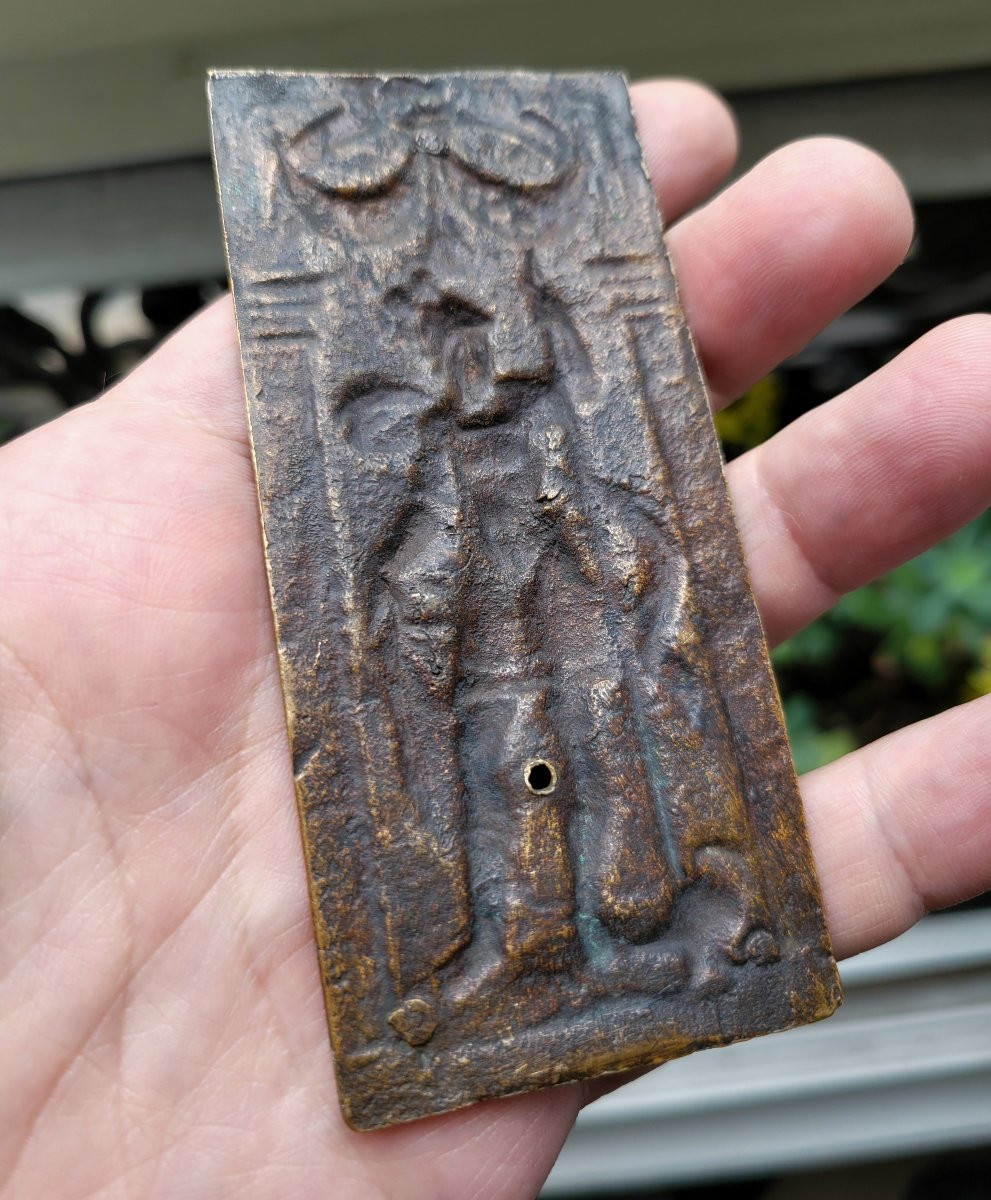 Late 16th-century Bronze Plaquette Depicting A Warrior-photo-3