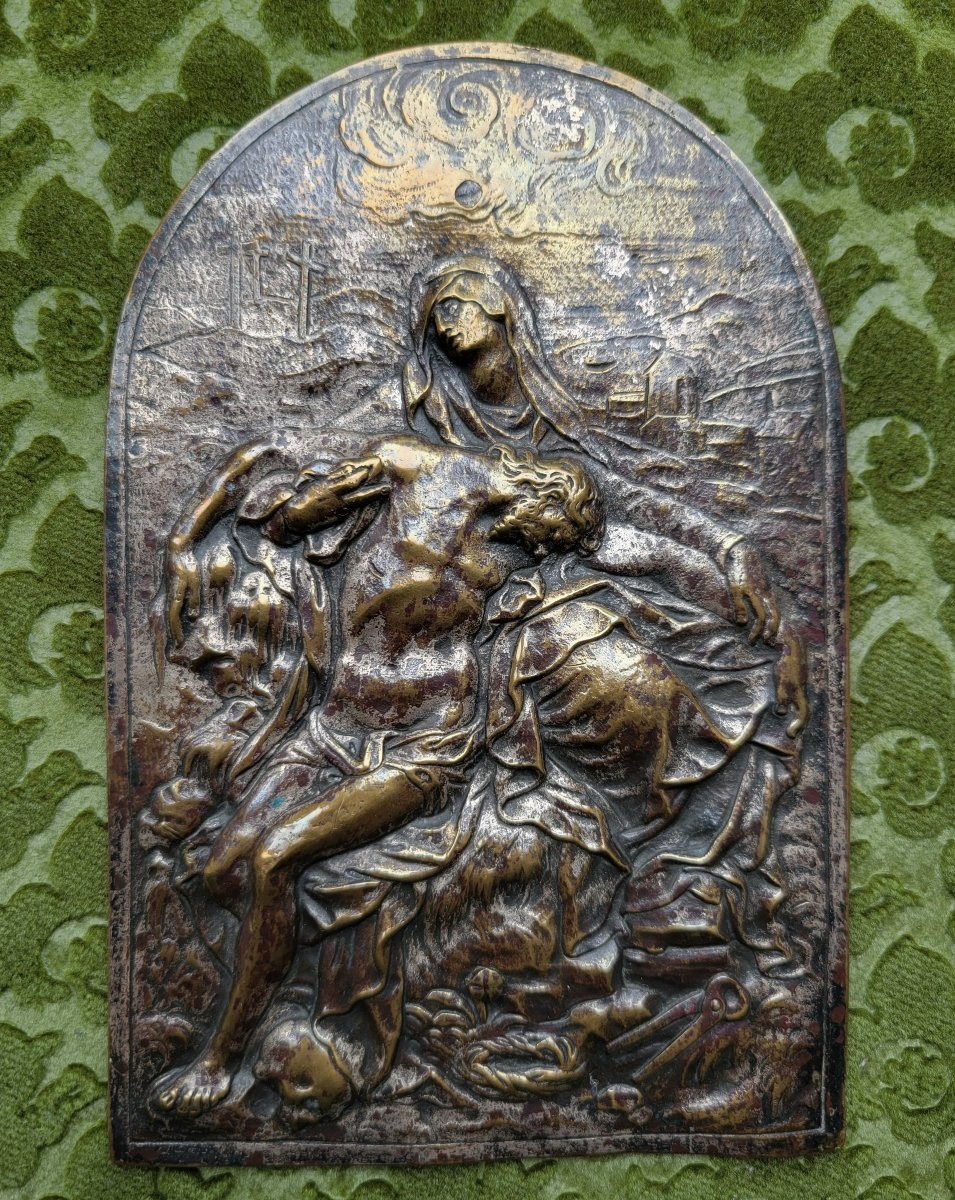 Plaquette en bronze représentant une Pietà - Italie c.1600-photo-2