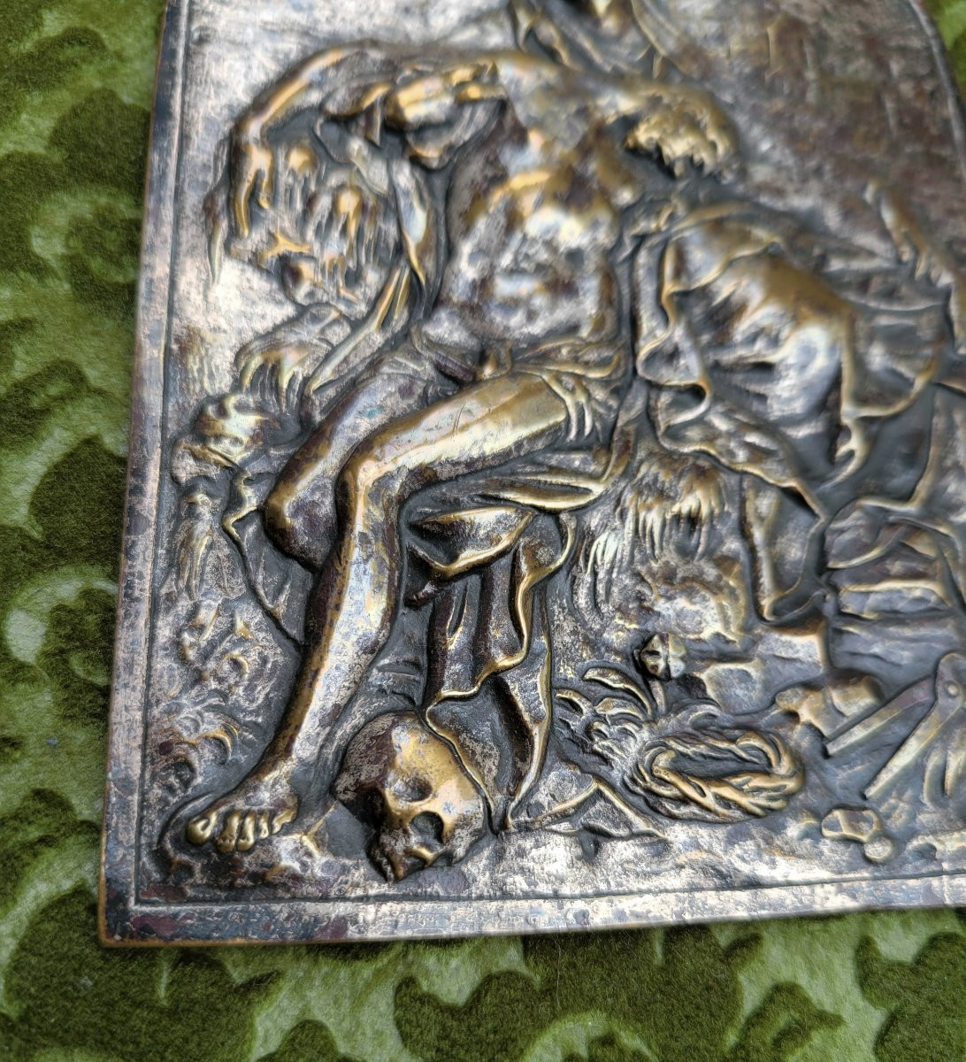 Plaquette en bronze représentant une Pietà - Italie c.1600-photo-1