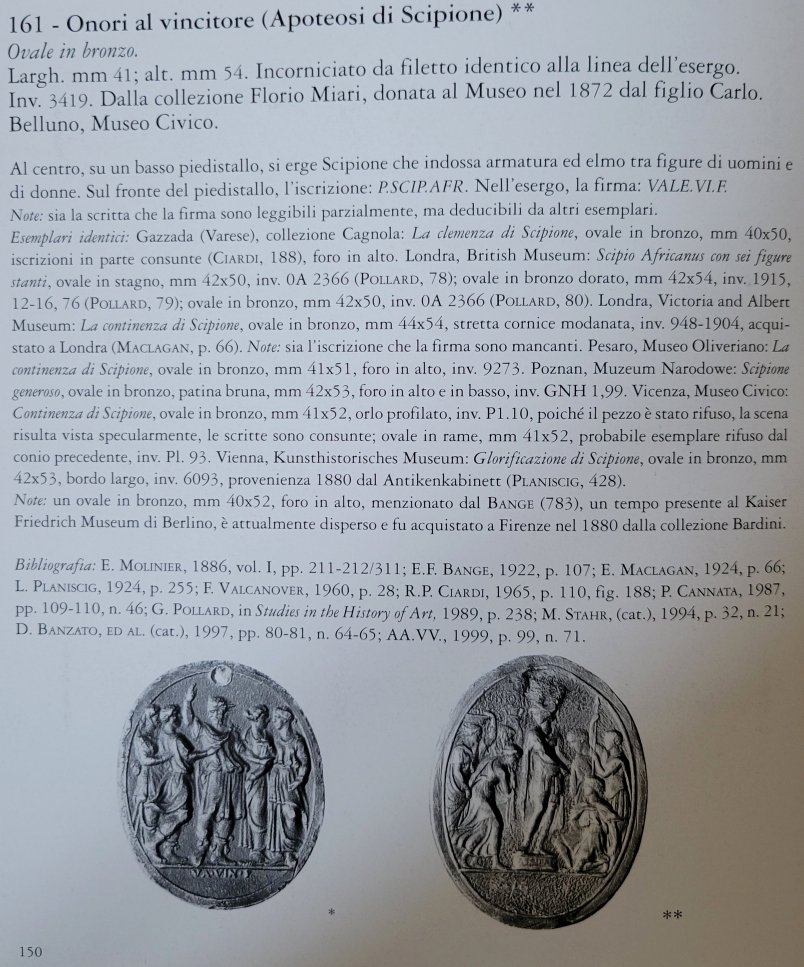 Plaquette en bronze du XVIe siècle par Belli représentant l'apothéose de Scipion-photo-5