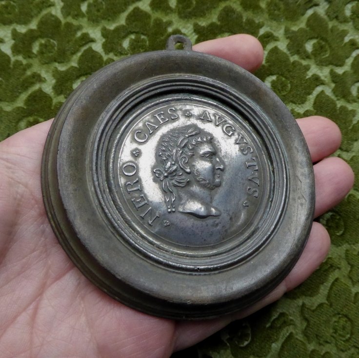 Néron Empereur - médaille XVIIIe en plomb-étain-photo-4