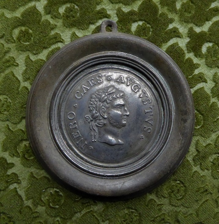 Néron Empereur - médaille XVIIIe en plomb-étain