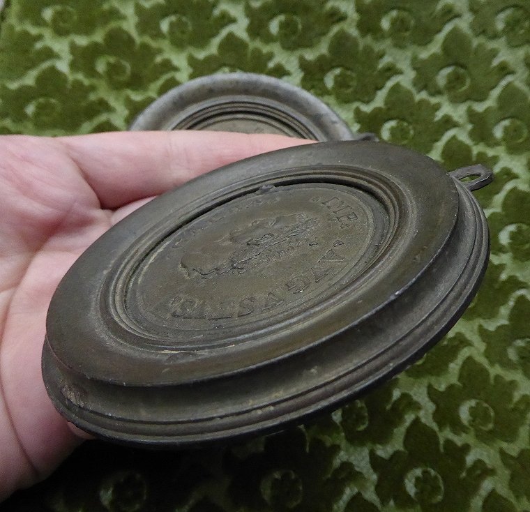 Galba Empereur et Lepida - paire de médailles XVIIIe en plomb-étain-photo-2