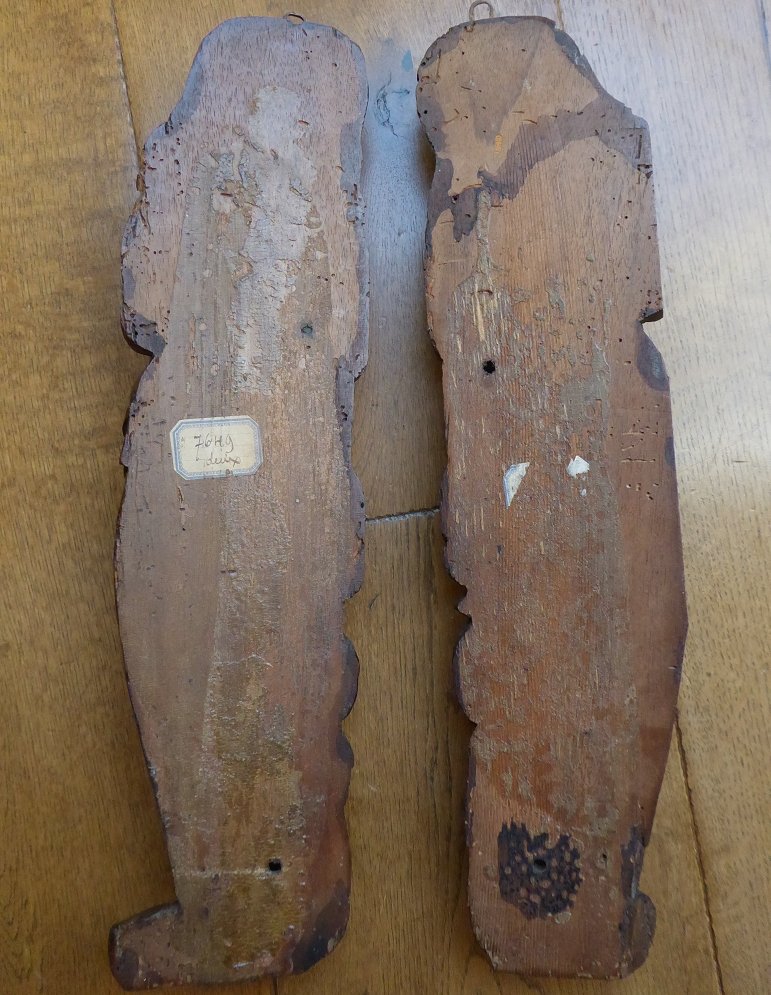 Paire de caryatides en noyer sculpté Italie XVIe siècle-photo-4