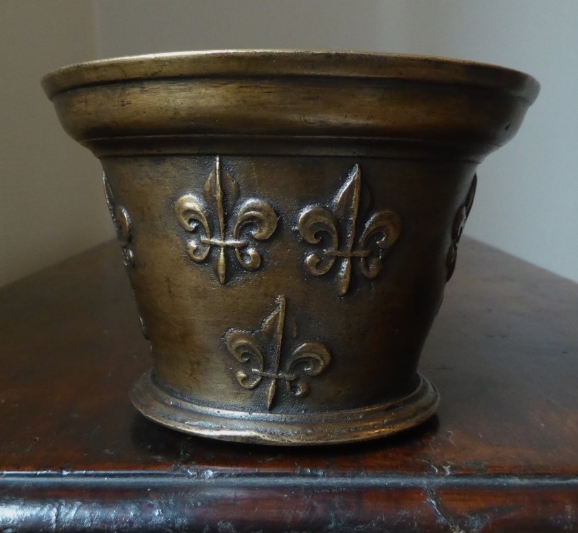 Mortier En Bronze d'époque XVIIe Siècle -photo-3