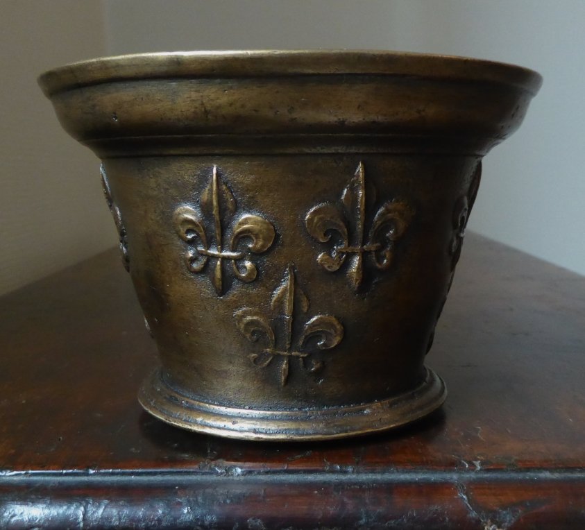 Mortier En Bronze d'époque XVIIe Siècle -photo-4