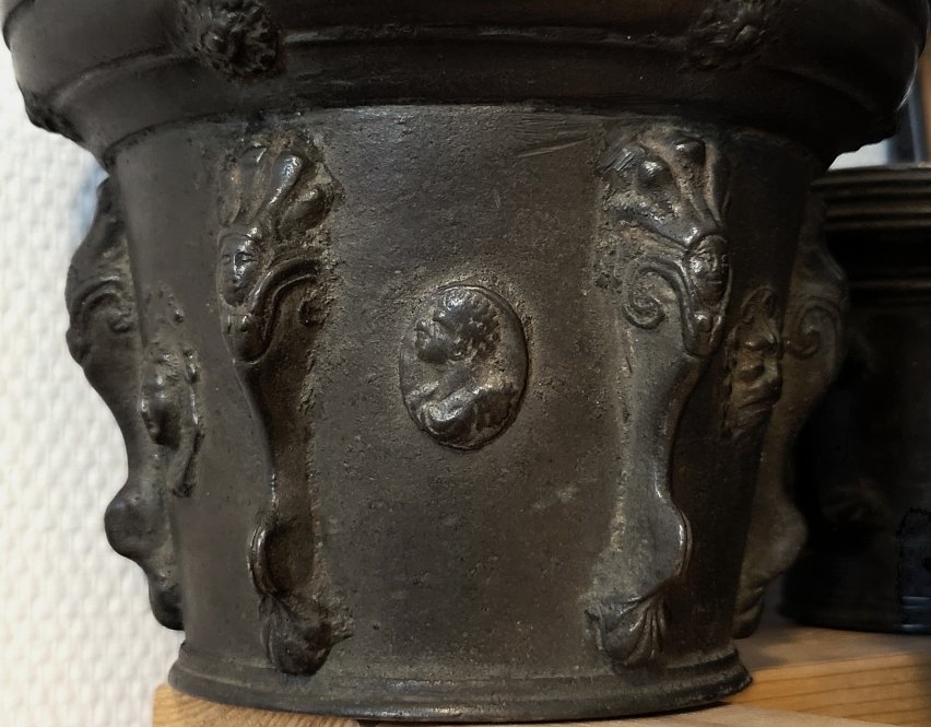Mortier En Bronze d'époque XVIIe Siècle -photo-4