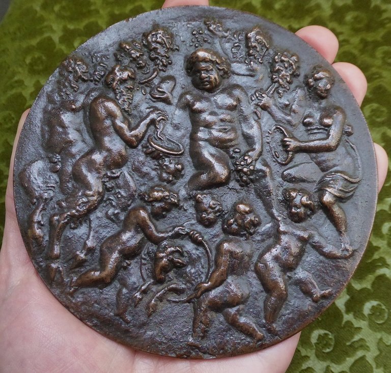 17th-century Bronze Plaquette Depicting A Bacchanal.-photo-4