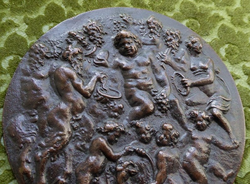 17th-century Bronze Plaquette Depicting A Bacchanal.-photo-3