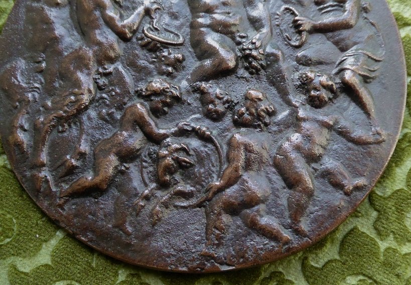 17th-century Bronze Plaquette Depicting A Bacchanal.-photo-4