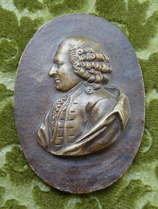 Bronze Plaquette From The Mid-18th Century - Gentleman's Profile-photo-2