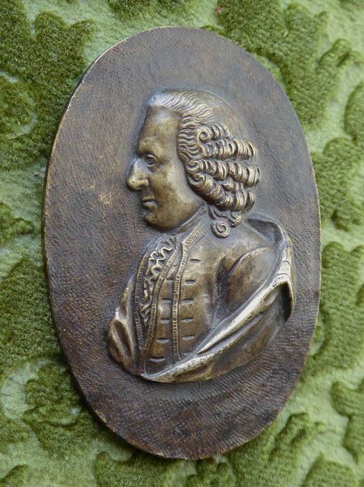 Bronze Plaquette From The Mid-18th Century - Gentleman's Profile-photo-4