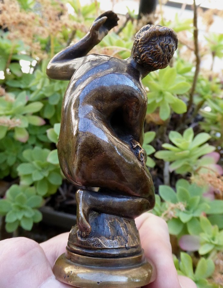 Venus Ou Nymphe Accroupie En Bronze d'Après Giambologna, Italie XVIIe Siècle-photo-7