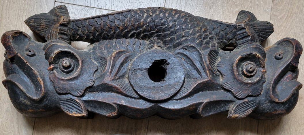 Verrou De Fût En Noyer Sculpté - Alsace XVIIIe siècle - Barre De Tonneau-photo-3